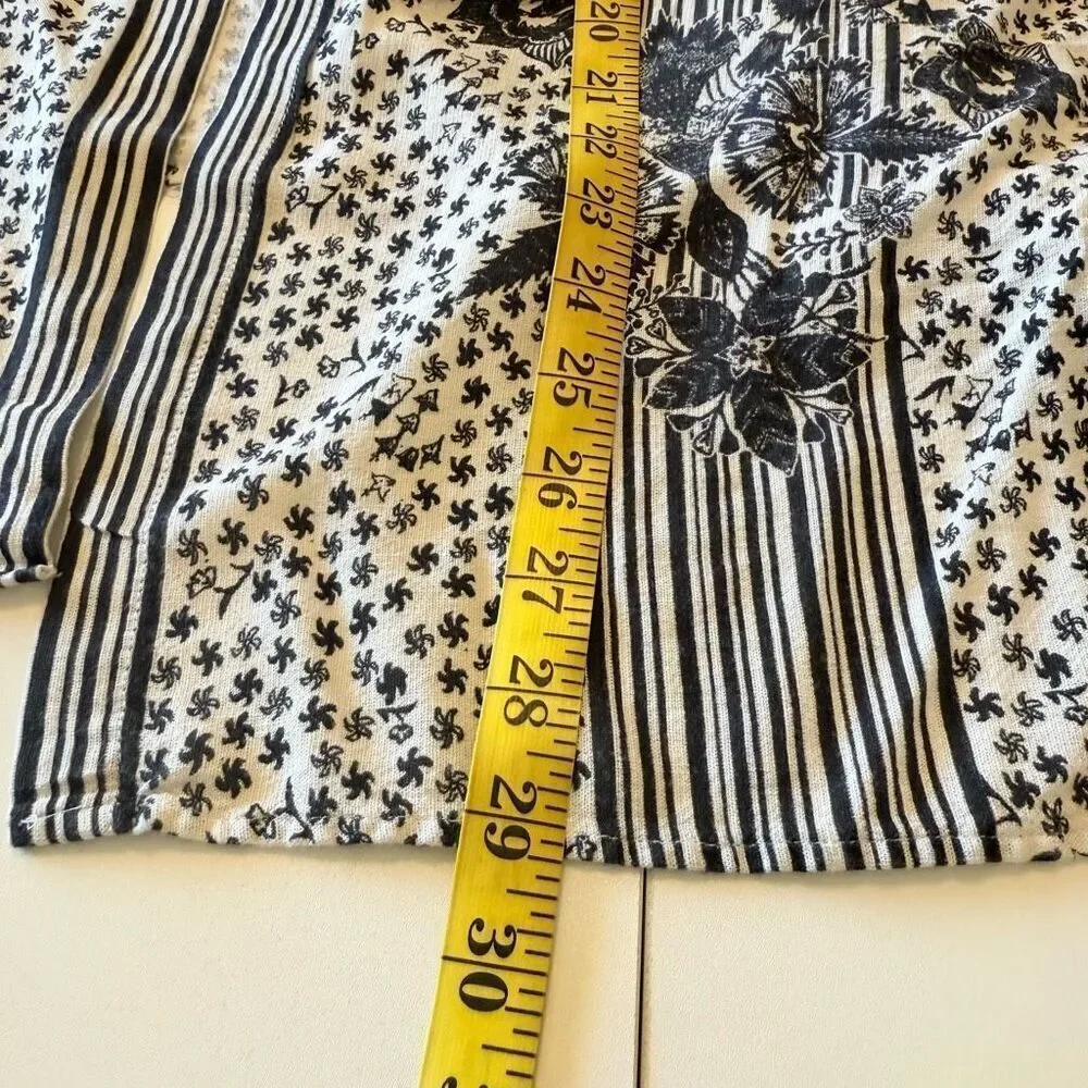 Max Studio Ivory & Black Kimono Top & Wide Leg Pants Sz S Indie, Boho - Picture 14 of 16